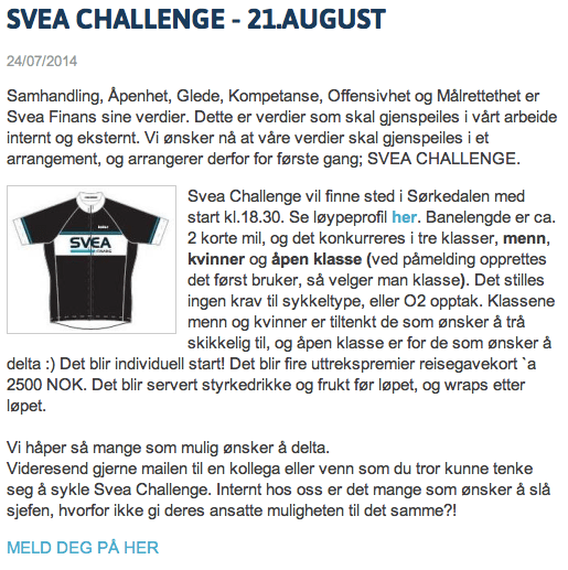 Svea Challenge - Triallan