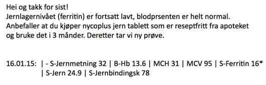 Triallan - Jernnivå - Blodprosent