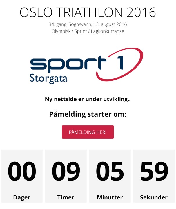 Oslo tri - påmelding