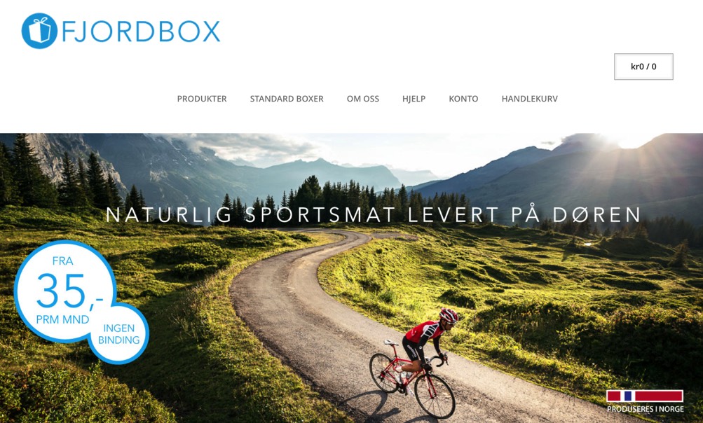 Samarbeidsavtale med Fjordbox – naturlig og enkelt&nbsp;sportsmat