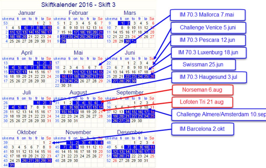Konkurranseplan for 2016 er&nbsp;klar!