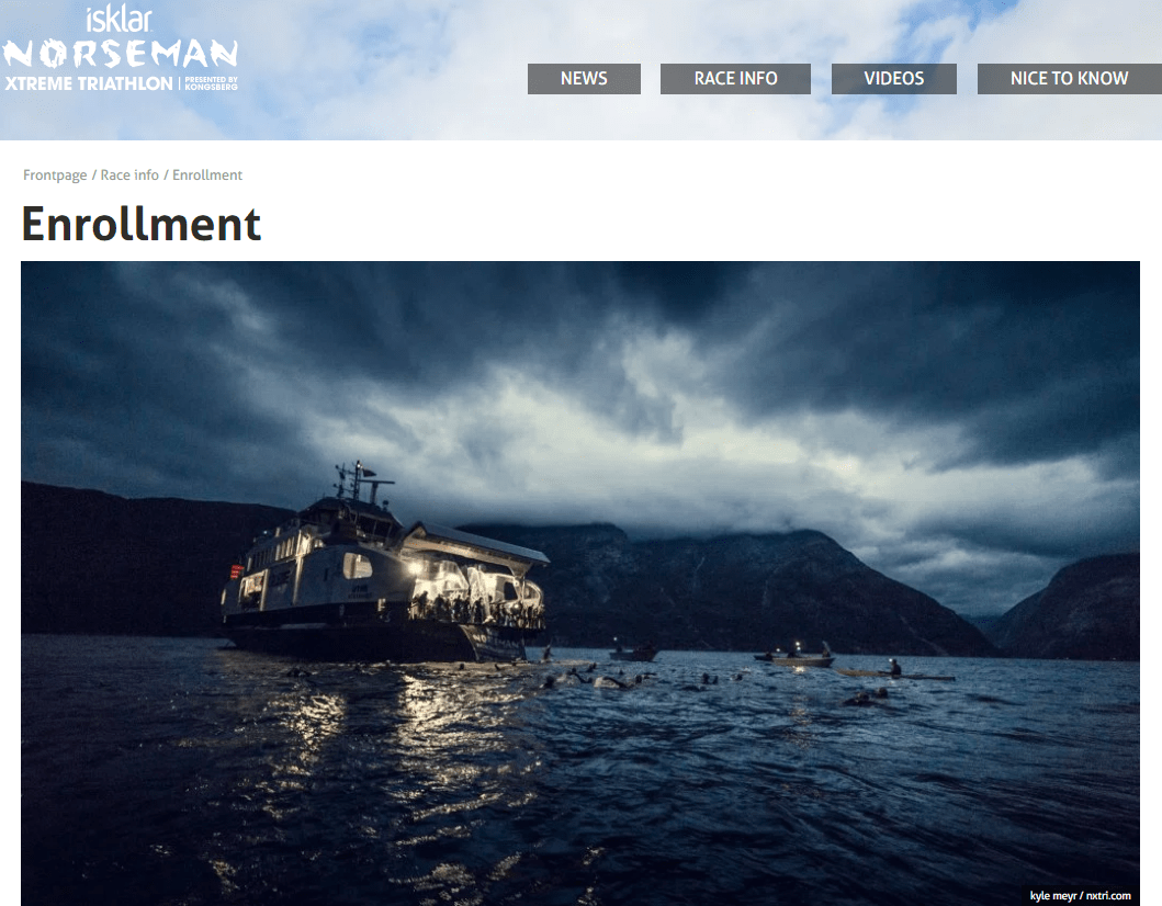 Signed up for Norseman&nbsp;2017